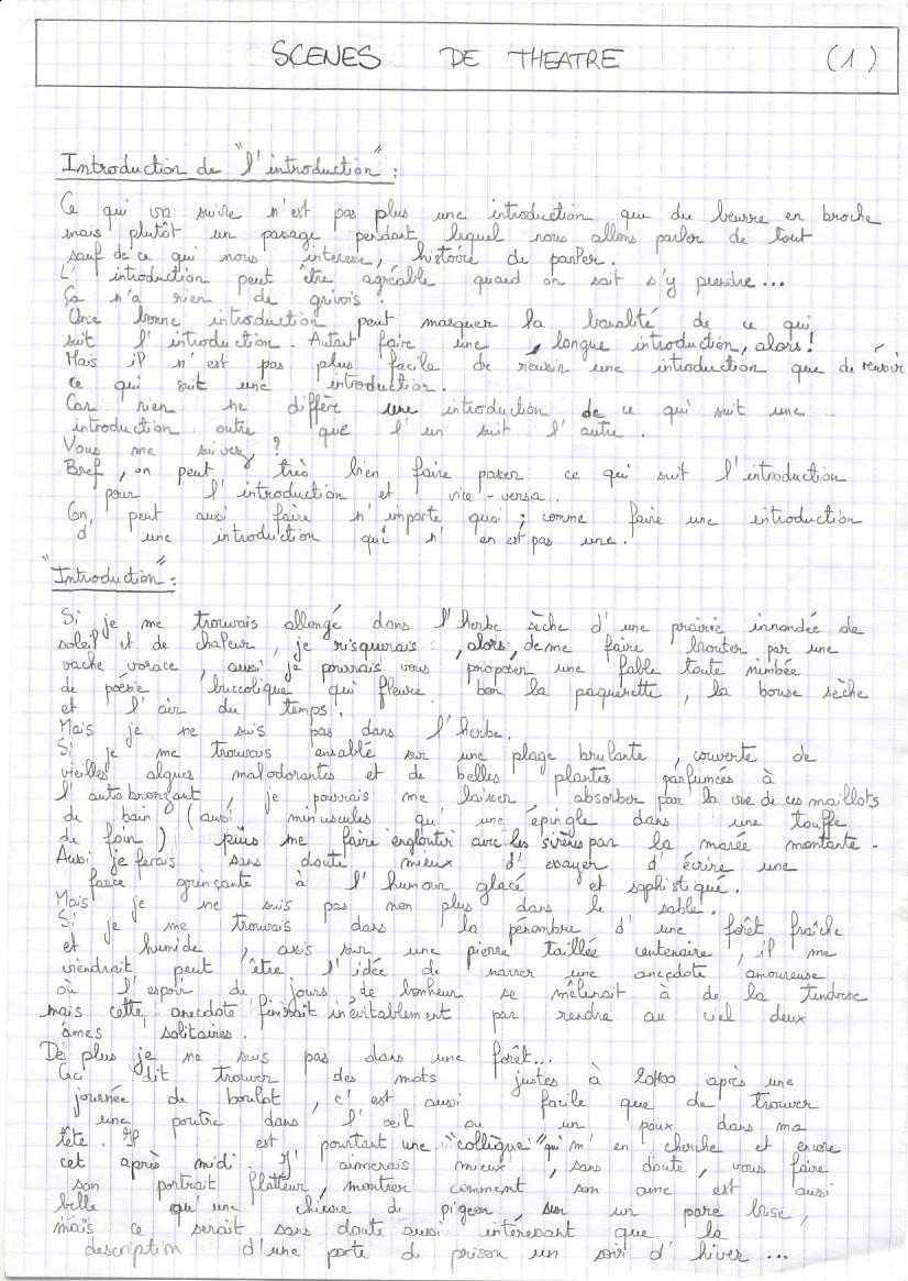 1998 – Scènes de théatre : part 1